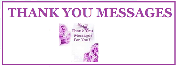 Sample Thank You Messages