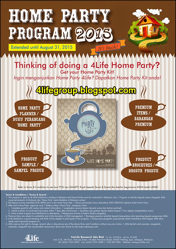 Home Party Program 2015 4Life Malaysia foto Home Party Program 2015 4Life Malaysia