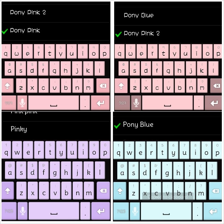 LOve Pink Pastel Pony Keyboard skin theme(4)