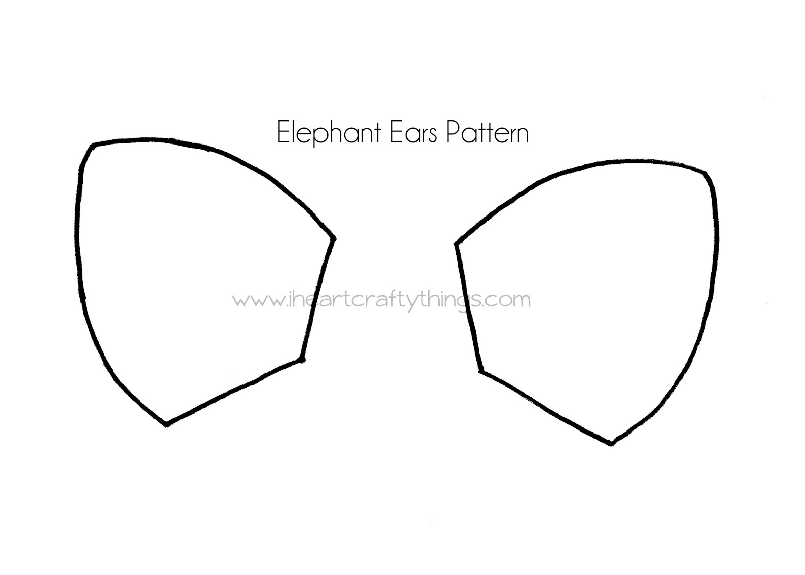 ears cut elephant ear pattern cut out quotes ears cut elephant ear pattern cut out quotes