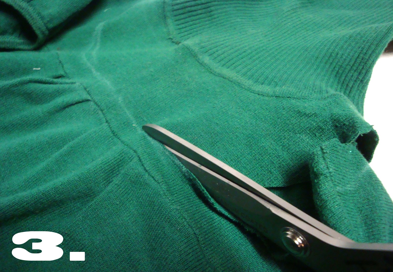 The Blue Birdhouse Tutorial Refashioning a Turtleneck to a Round Collar