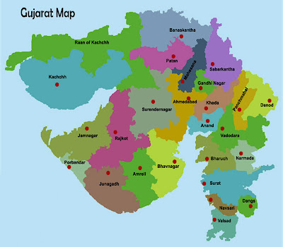 Gujarat District Map 2020 India In Maps: Gujarat State Map