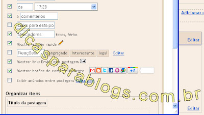botões de compartilhamento no blog