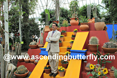 Todd Forrest, the New York Botanical Garden's Vice-President for horticulture and living collections gets ready to begin the tour of the exhibition in The Enid Haupt Conservatory