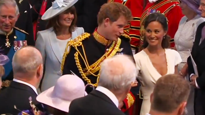 Prince Harry and Pippa Middleton enjoy a giggle. YouTube 2011.