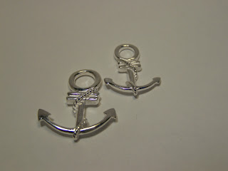 lovers, anchor, silver pendant, gift set