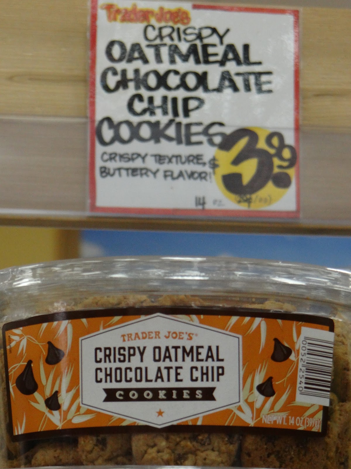 Trader Joe's 365 Day 213 Crispy Oatmeal Chocolate Chip Cookies