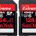 Fastest, 128 GB SanDisk SDXC Translucent 45 MB / sec