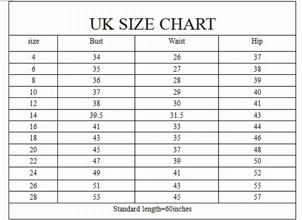 Millen Size Chart Uk