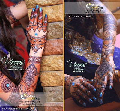 احدث نقوش حنه ملونه ,Bridal Mehndi designs 2012 Beautiful+mehndi+design+-3