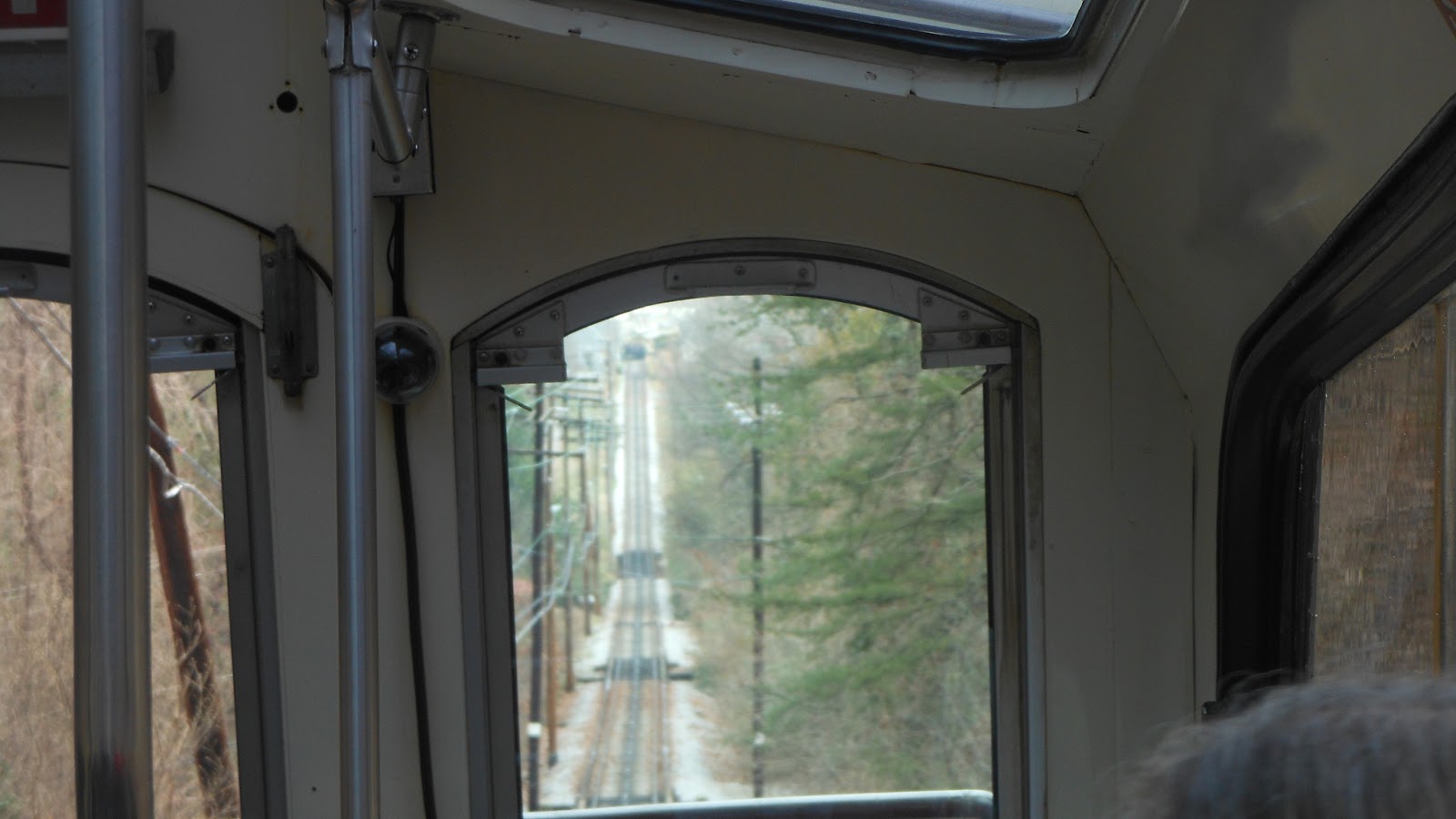 view of the incline railway track