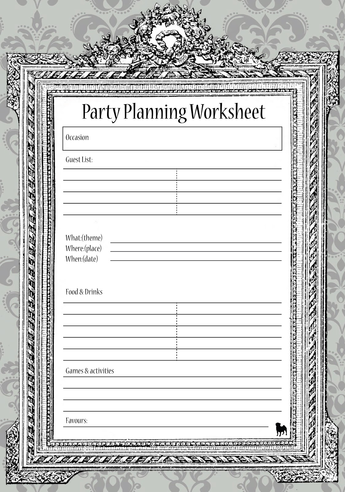 Worksheets Event Planning Worksheets event planning sheet template designs formerly elles kitchen party worksheet