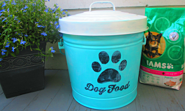 Simple DIY Shabby Chic Dog Food Tin + Free Printable Template #1StopPetShop IAMS One Savvy Mom onesavvymom blog