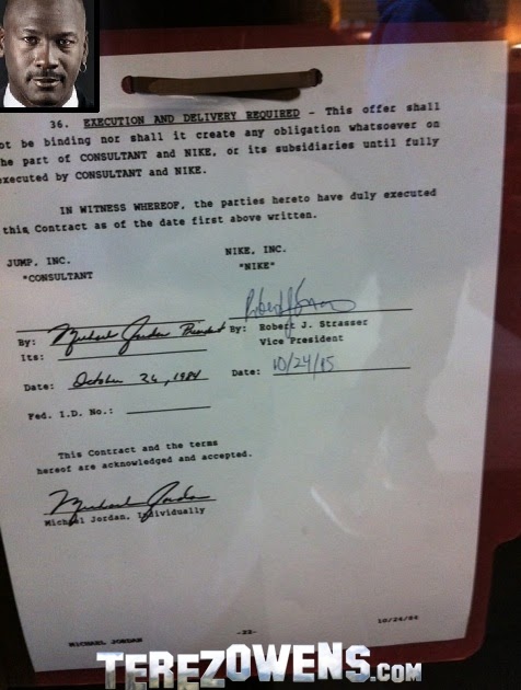 michael jordan nike contract