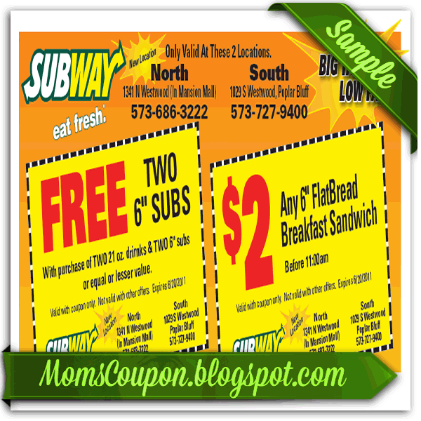 Where can i get subway coupons