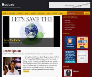 Redoze Blogger Template