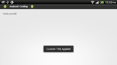 App with custom title
