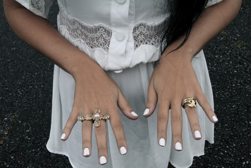 white dress nail color