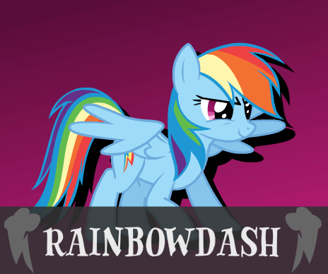Rainbow Dash in animated form
