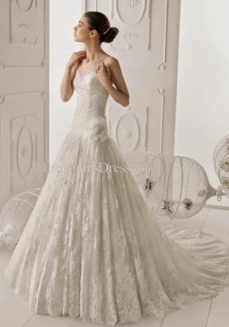 Dramatic Floor Length Lace Sweetheart Princess Zipper Back Bridal Gowns