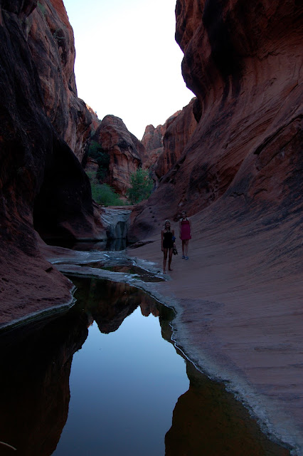 Waterfall, Pools, and Stream on the Red Cliffs Nature Trail North of St. George Utah