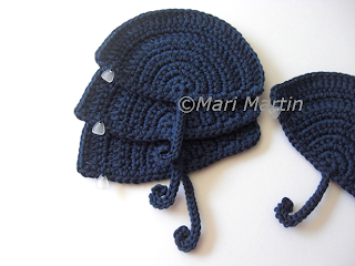 Crochet Coasters Navy Blue Umbrella