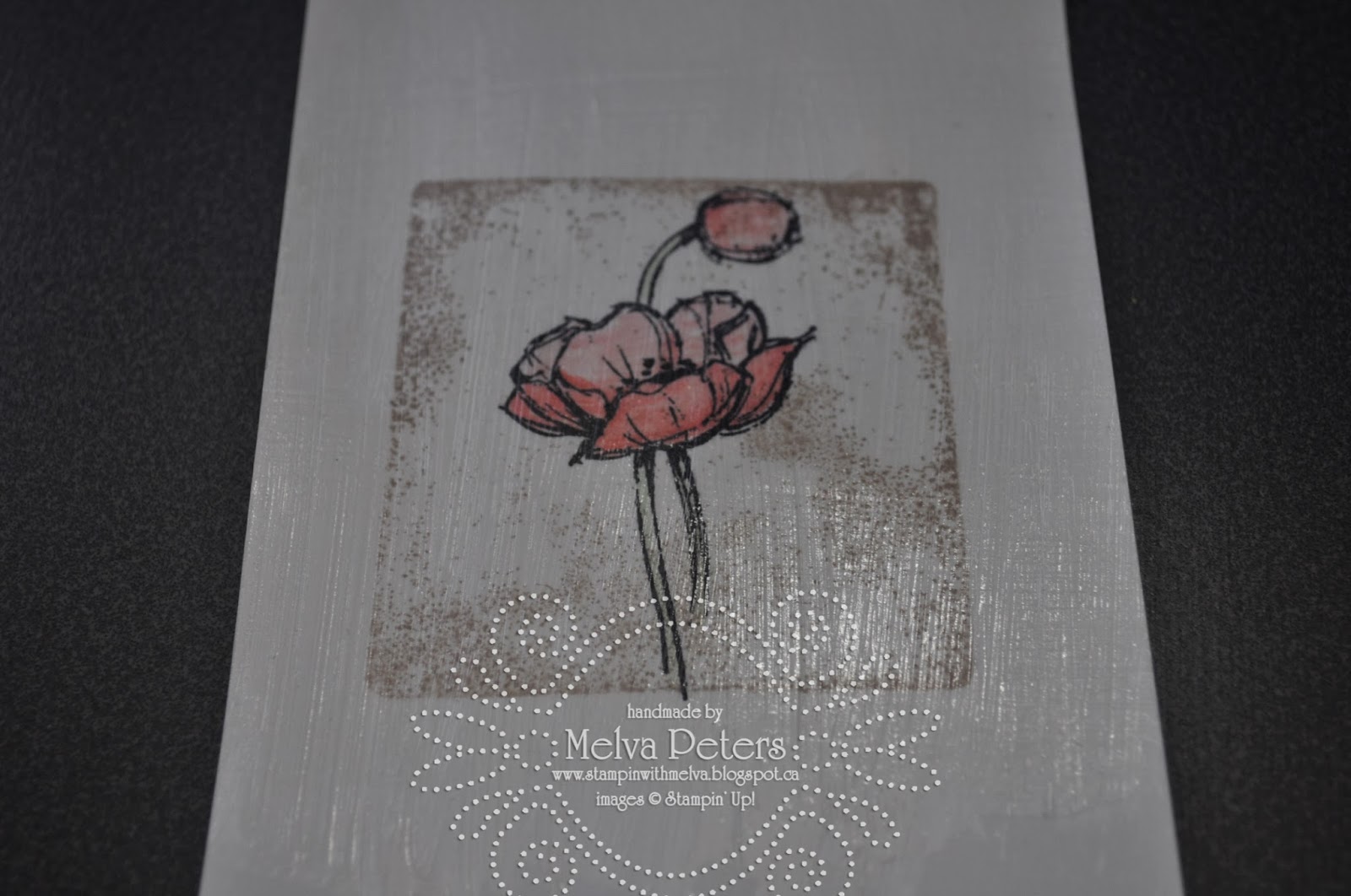 Stamp with Melva Faux Canvas Technique