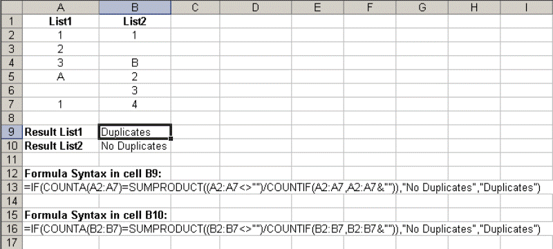Excel Function To Find Duplicates