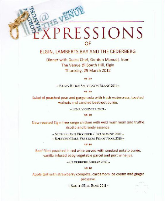 . Expressions of Elgin, Lamberts Bay & Cederberg at the Taj hotel’s