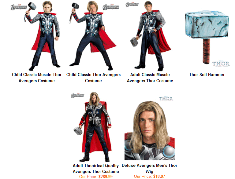 Cheap Avengers Costumes Thor Costumes