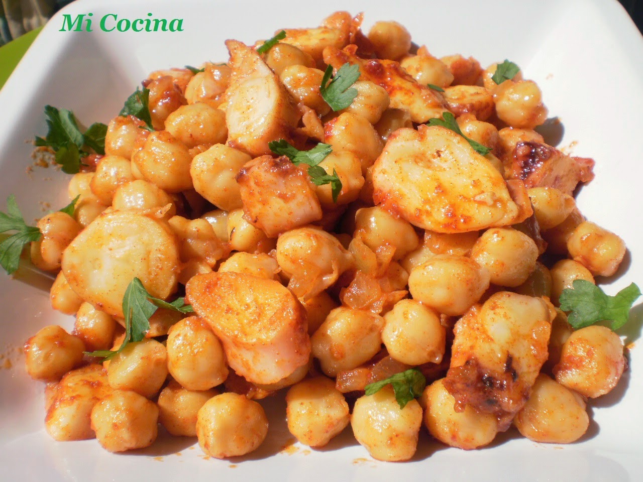 GUISO DE GARBANZOS CON PULPO Mi Cocina