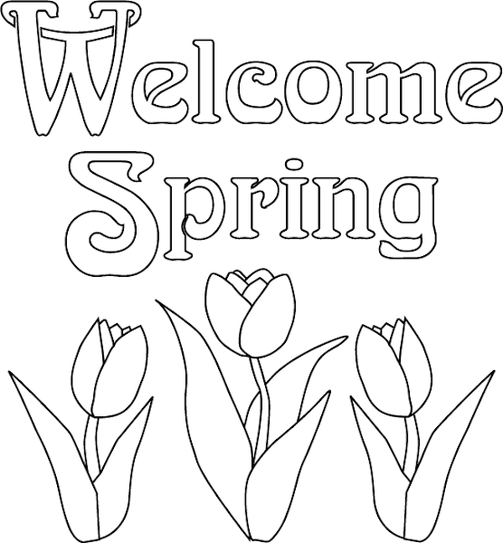 Spring Flower Coloring Pages for Kids