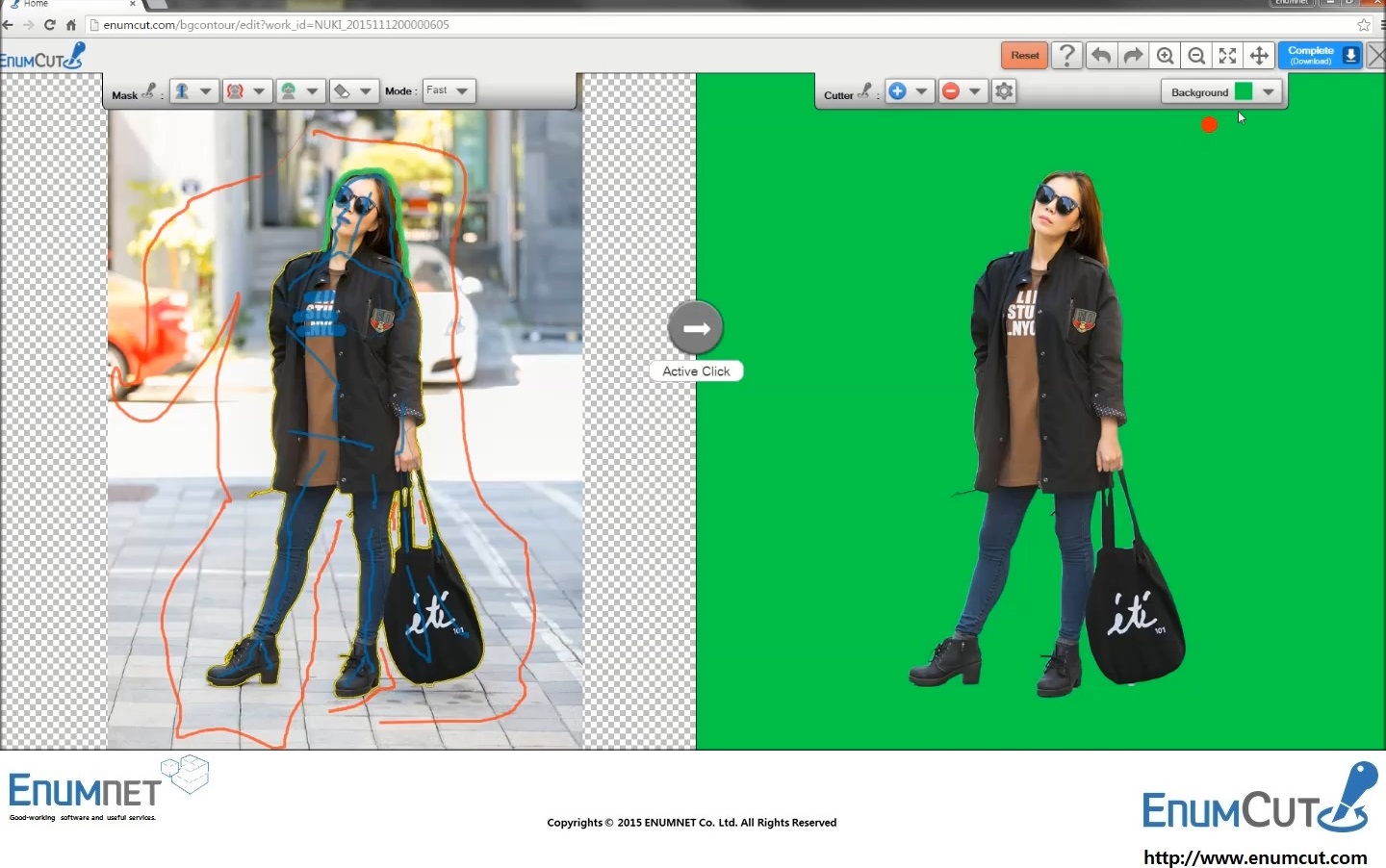 enumcut com tutorial 18 expert fast mode daily life shooting pictorial complex background clothes