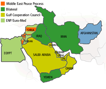 map of gulf countries