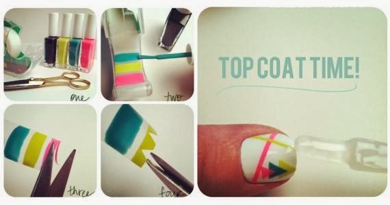 Passo a Passo de Unhas com Fitas Fotos, dicas e imagens de Unhas com Fitas
