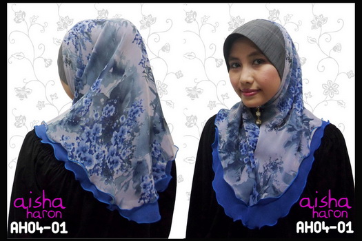 Tudung Double-Layered Chiffon Corak Tudung Double-Layered Chiffon Corak