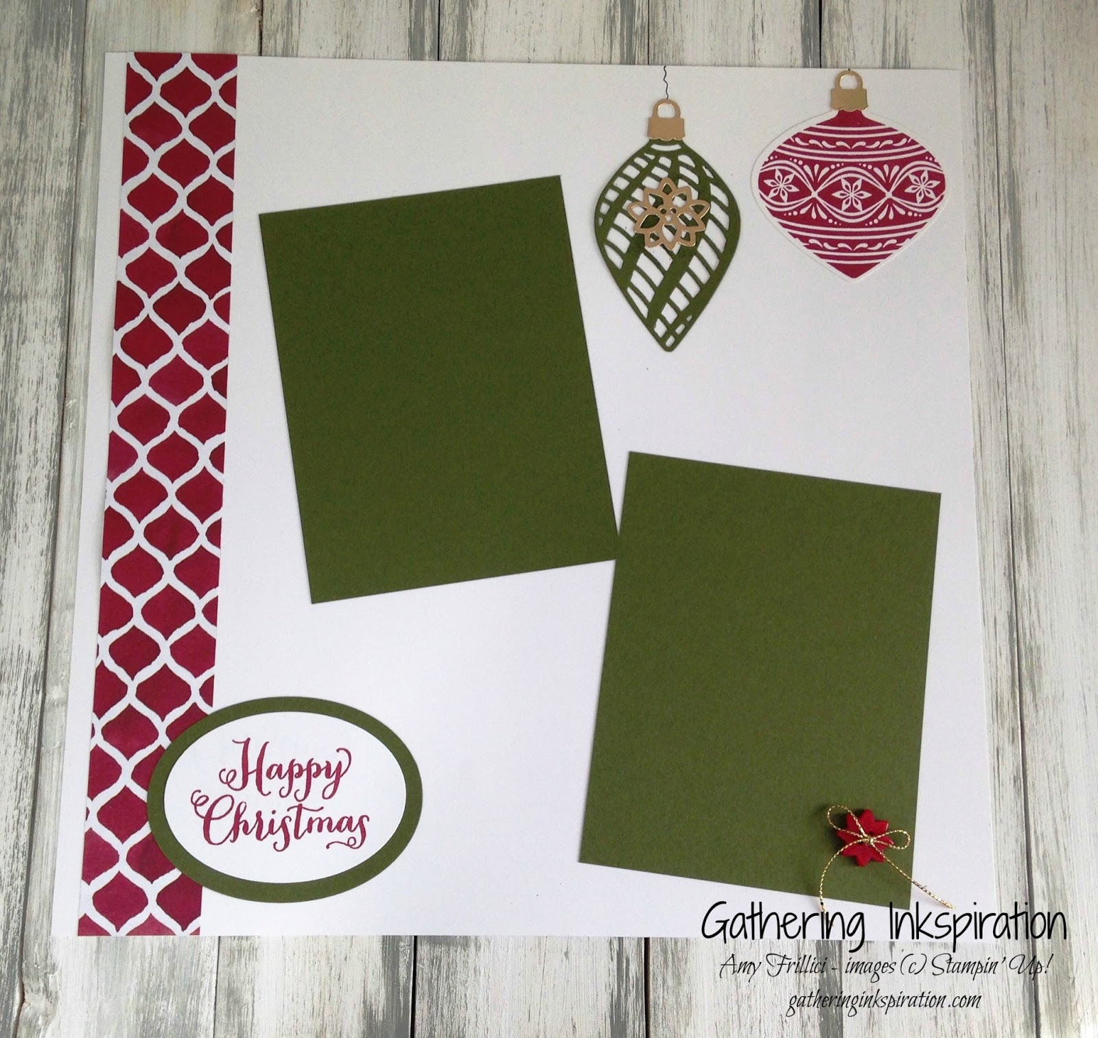 Gathering Inkspiration Embellished Ornaments Scrapbook Pages