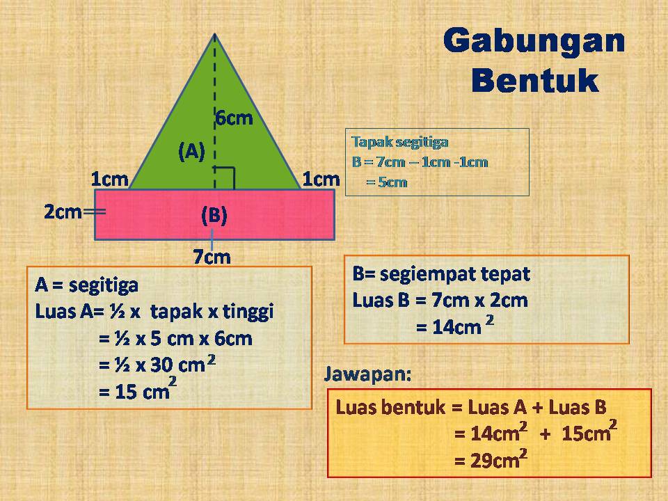 Hitung luas dalam cm2