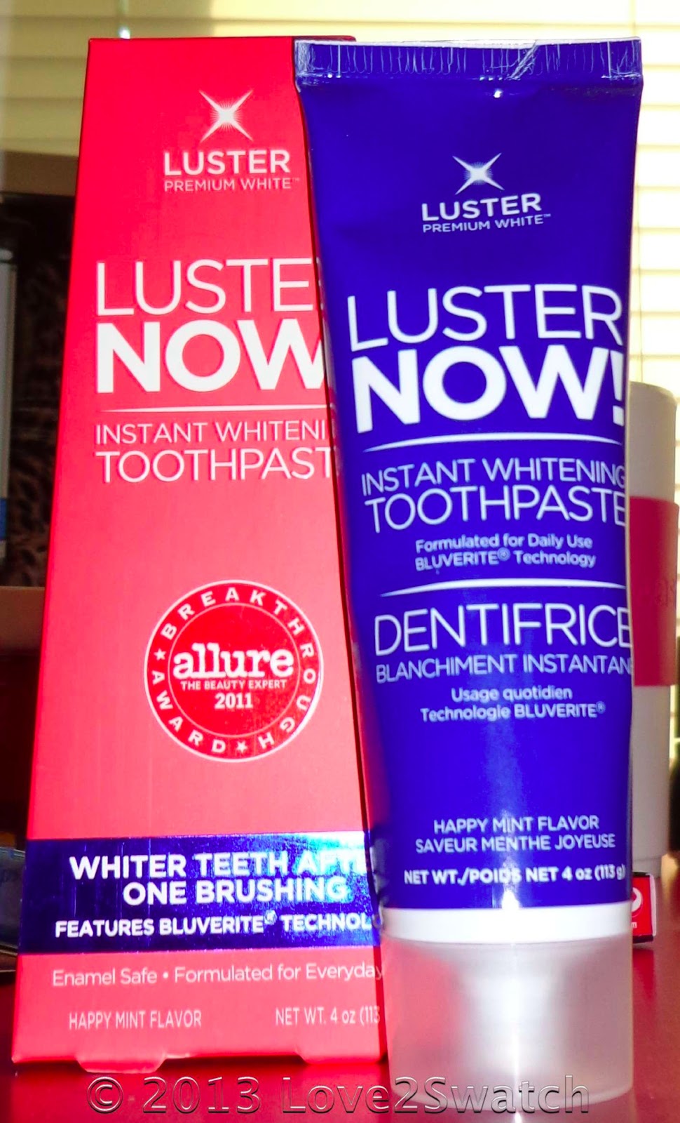 Love2Swatch Luster NOW! Instant Whitening Toothpaste Review