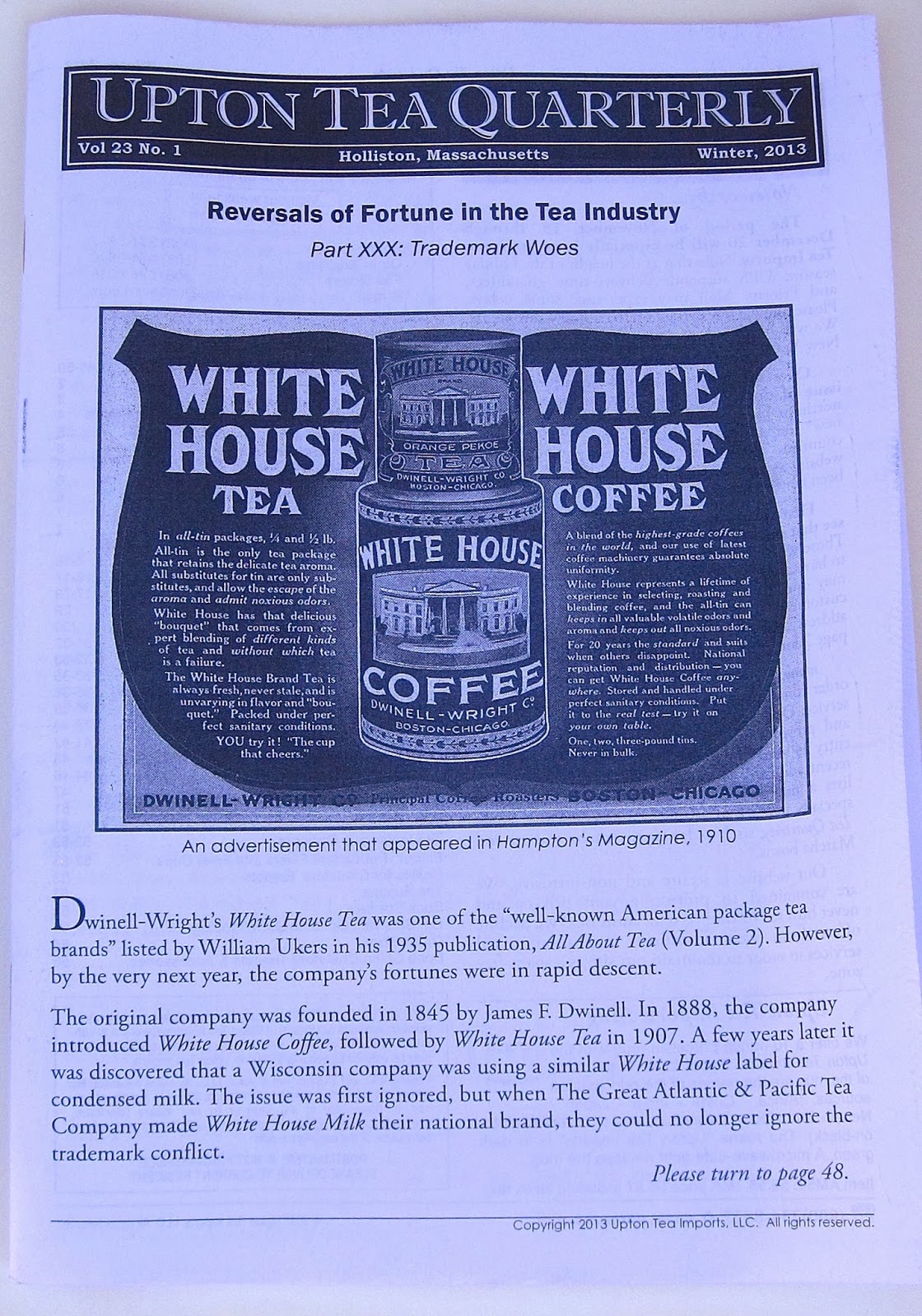Tea With Friends White House Tea & Coffee in Upton Tea Quarterly