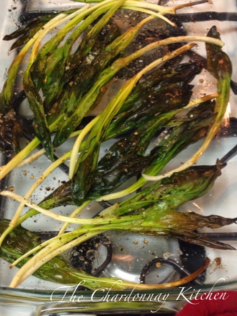 The Chardonnay Kitchen Roasted Harissa Shrimp & Ramps