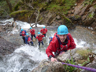 Ghyll Scrambling in North West England with Kendal Mountaineering Services.