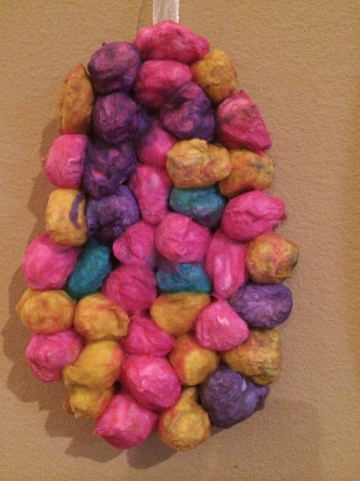 Two Much Fun Baked Cotton Ball Easter Eggs