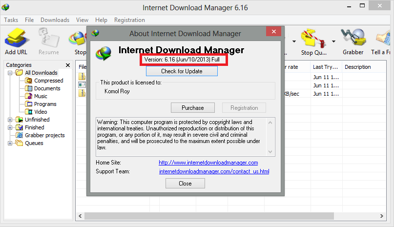 Internet Download Manager has been tested with the following browsers: Inte