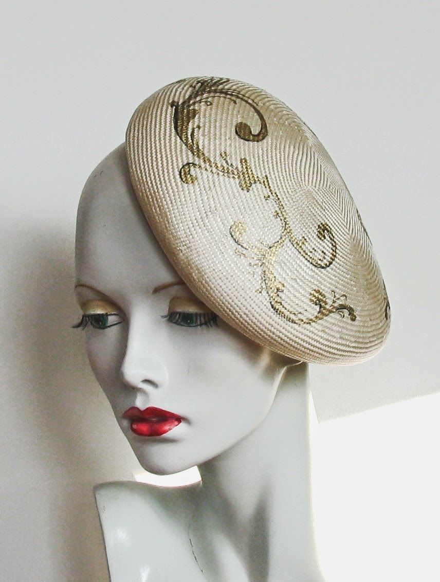 Millinery musings Handpainting a straw hat and using Shellac