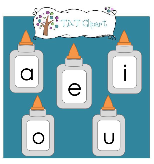 The Art of Teaching: A Kindergarten Blog: Very Sticky Vowel Clipart