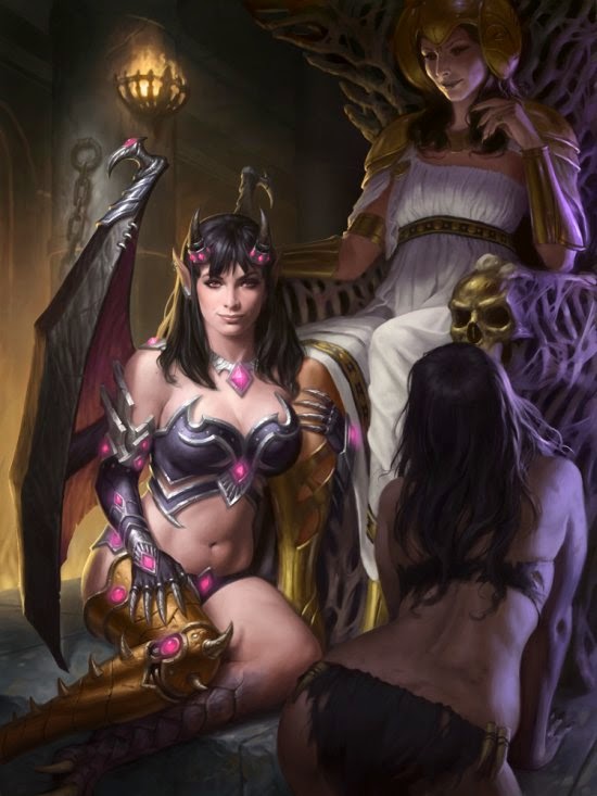 As belas, fortes e sensuais mulheres nas ilustrações de fantasia para card games de James Ryman James Ryman deviantart ilustrações fantasia card games mulheres legend cryptids magic gathering