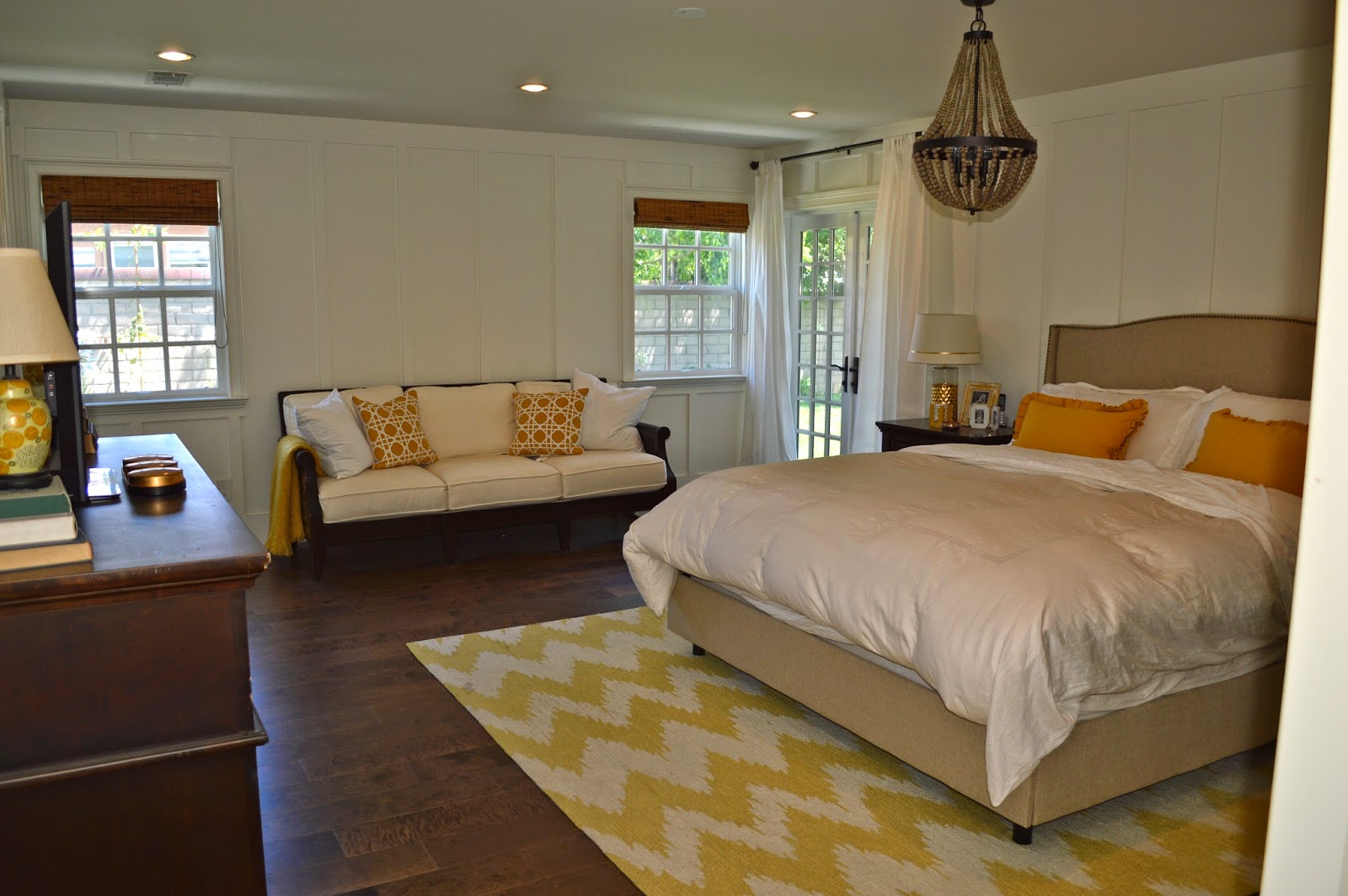 The Cape Cod Ranch Renovation The Mustard Yellow Master Bedroom