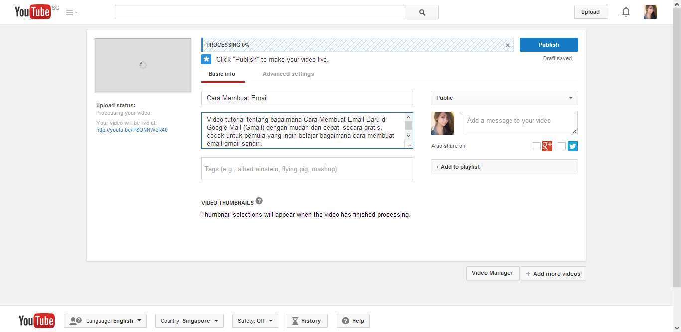 Cara Me Upload Video Di Youtube | cara upload video di youtube dengan cepat dan mudah Cara Me Upload Video Di Youtube | cara upload video di youtube dengan cepat dan mudah