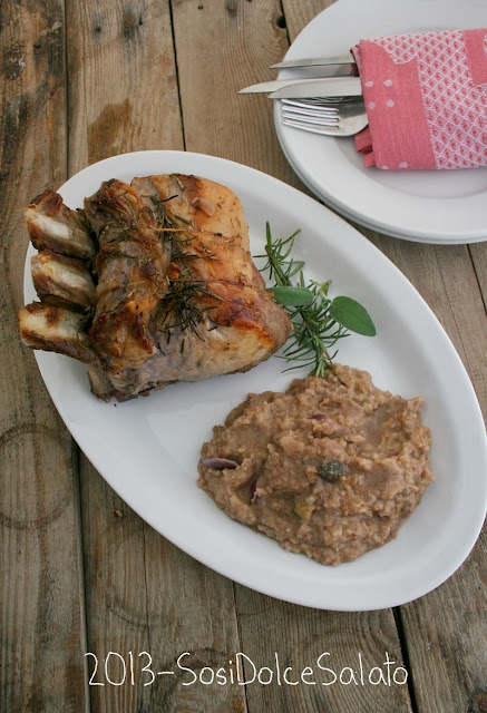 lonza di maiale con castagne prugne e mele annurche